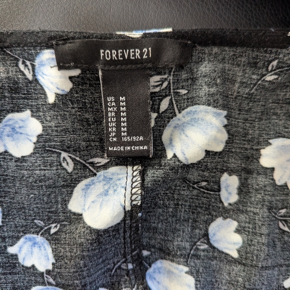 Forever 21 Multicolored A-line Midi Dress Casual Crew Neck - Picture 2 of 5